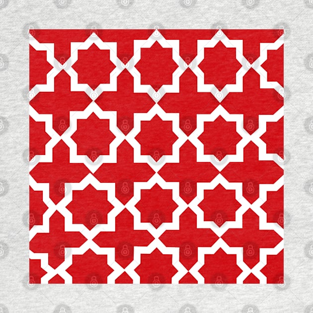 Red and White Lattice Pattern by Overthetopsm